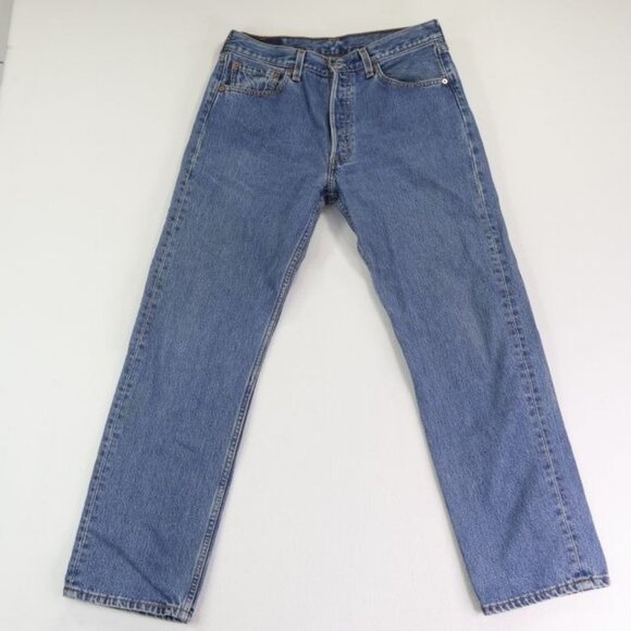 Vintage Levi 501 Jeans Mens 33x30 (Fits 32x29) Blue 90's Straight Leg Button Fly